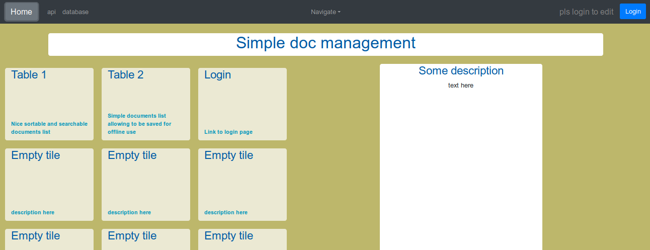 doc management main screen