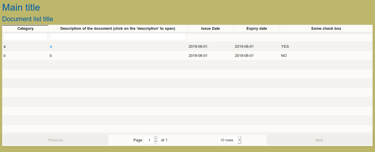 doc management table1